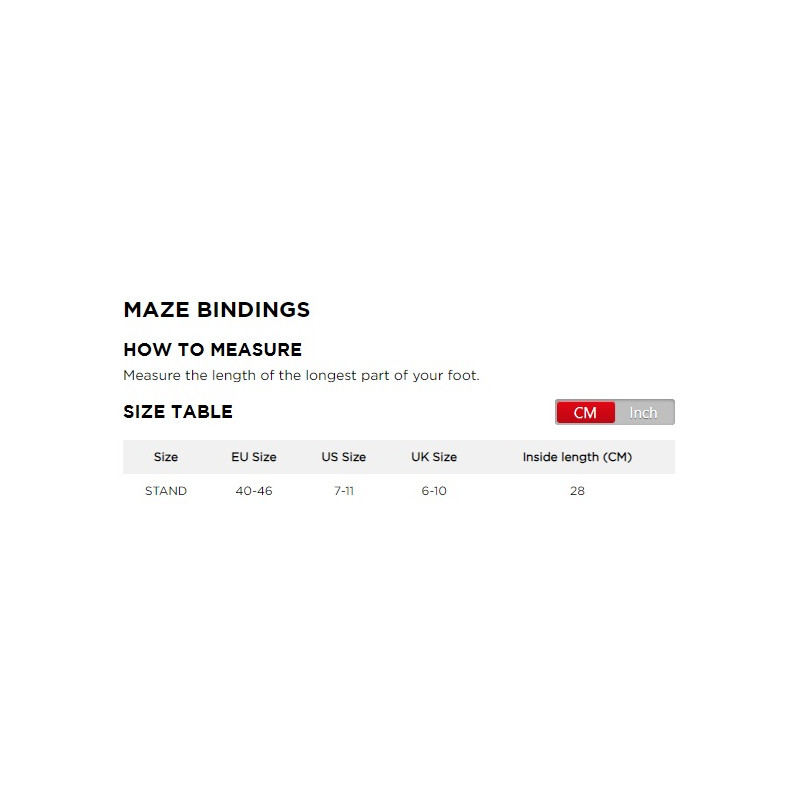 JOBE MAZE ATTACCHI WAKEBOARD DA 40 A 46 - 393122001-40/46 -